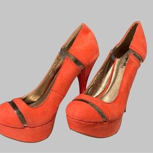 Chic Coral Platform Heels